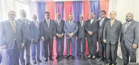  ?? United Nations Integrated Office in Haiti ?? Members of Haiti’s new transition­al presidenti­al council took the oath of office on Thursday, beginning a new governance era as armed gangs continue to carry out deadly attacks across the capital.