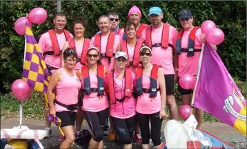  ??  ?? Members of the Edermine Ferry Rowing Club and St Kearn’s Rowing Club at the Thames Great River Race in London.