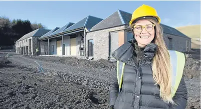  ?? Pictures: Kris Miller. ?? Above: Anna Lamotte in front of the steading which is undergoing renovation. Below: inside the building.