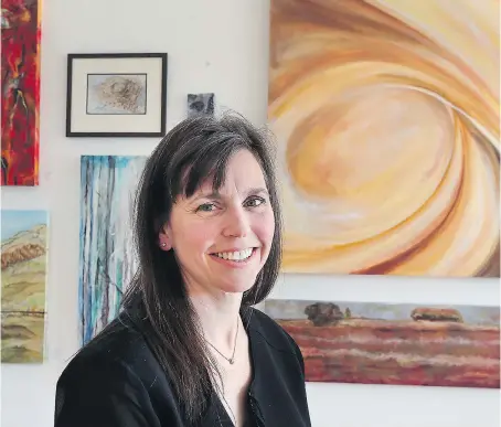  ?? DAN JANISSE ?? Melissa Bergeron is holding an art exhibit of her work called The Love of Healing at the ArtSpeak Gallery. She believes her artwork helps her deal with the symptoms of Lyme disease, and is trying to raise US$30,000 for treatment in Mexico.