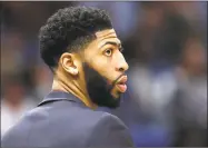  ?? Chris Graythen / TNS ?? Anthony Davis answered a number of question about his future at All-Star media day on Saturday in Charlotte.
