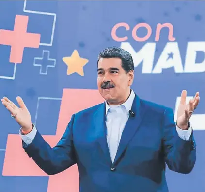  ?? ?? ► El presidente de Venezuela, Nicolás Maduro, durante una actividad en diciembre pasado.