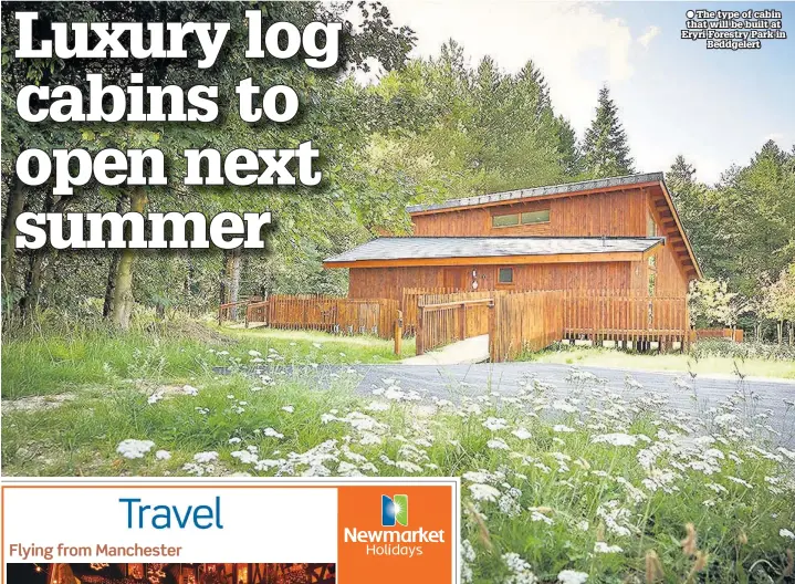  ??  ?? ● The type of cabin that will be built at Eryri Forestry Park in Beddgelert