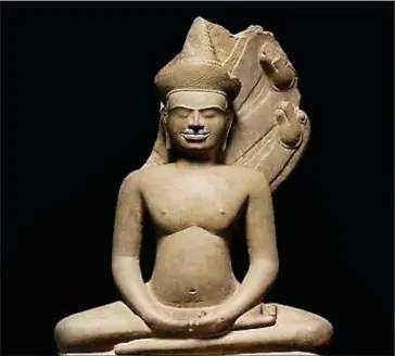  ?? SUPPLIED ?? A Khmer Buddha statue displayed on the website of Nancy Wiener, who was arrested in New York on Wednesday for allegedly selling stolen artefacts from Cambodia.