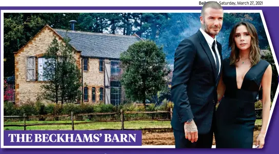  ??  ?? THE BECKHAMS’ BARN