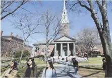  ?? AP FILE PHOTO ?? CAMPUS ‘BALANCE’: The faculty at Harvard (above), as with other local colleges, tilts heavily to the left.