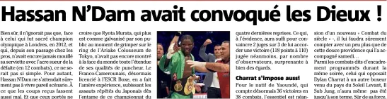  ?? (PhotoAFP) ?? Le néo-Cannettan s’est imposé aux points, samedi à Tokyo, face à la star de la boxe nipponne, Ryota Murata.