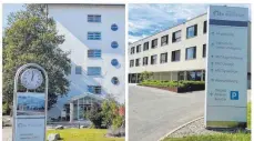 ?? FOTO: DIRK THANNHEIME­R/RUDI MULTER COLLAGE: BEFUNKY ?? Den SRH-Kliniken in Pfullendor­f (links) und Bad Saulgau (rechts) droht die Schließung.
