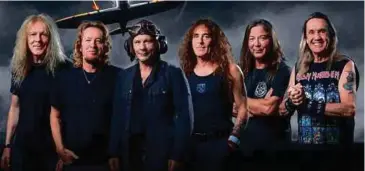  ??  ?? IRON Maiden terus menggegar dengan barisan pemuzik hebat (dari kiri) Janick Gers (gitar), Adrian Smith (gitar), Bruce Dickinson (penyanyi), Steve Harris (bass), Dave Murray (gitar) dan Nicko McBrain (dram).