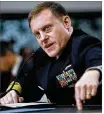  ?? JACQUELYN MARTIN / ASSOCIATED PRESS ?? U.S. Cyber Command and NSA Director Adm. Mike Rogers testifies on Capitol Hill on May 9. Under a new plan, Cyber Command would be led by Lt. Gen. William Mayville, with a budget of $647 million.