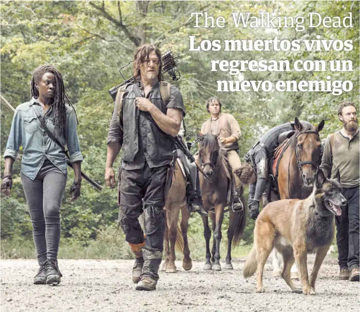  ?? FOX ?? Michonne y Dixon. Los personajes que interpreta­n Danai Gurira y Norman Reedus son los más destacados de los nuevos capítulos. Son de los buenos...