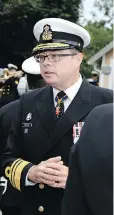  ?? CAPORAL MICHAEL BASTIEN / DND-MDN CANADA ?? Vice-Admiral Mark Norman was suspended with pay after RCMP officers raided his Ottawa home in January 2017.