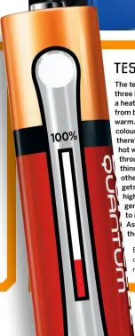  ?? ?? Battery test strips use conductive and heatreacti­ve inks