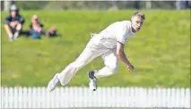  ??  ?? Christian Leopard is humming with the bat this year in the quest to help Napier Technical Old Boys retain their crown as the best premier men’s club in New Zealand.