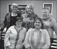  ?? Submitted photo ?? NEW OFFICERS: The Hot Springs BSP City Council recently elected new officers. From front left are Marque Haupert, Charlotte Branch; back, Wilma Bledsoe, Terri Pilcher and Linda Needham.