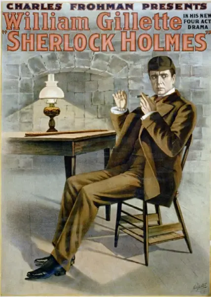  ?? Library of Congress ?? William Gillette, a Pittsburgh favorite, played the role of Sherlock Holmes in theater production­s for more than 30 years.