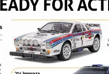  ??  ?? Lancia 037 Tamiya’s take on 2WD rally leg legend features fo four-wheel drive