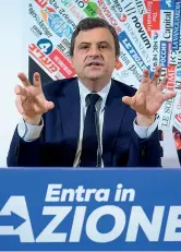  ??  ?? A Roma Carlo Calenda, 46 anni, ieri al lancio di Azione