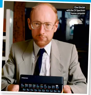  ?? ?? Clive Sinclair with the ZX Spectrum home computer