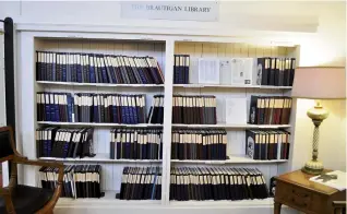  ??  ?? “Einstein Doesn’t Throw Dice” and “A Great Big Ugly Man Tied His Horse to Me” are among the titles of manuscript­s in the library’s collection, pictured above in 2015.