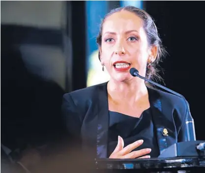  ?? RAFAEL PACHECO. ?? Carolina Hidalgo, del PAC (Alajuela), fue elegida presidenta del Congreso el martes.