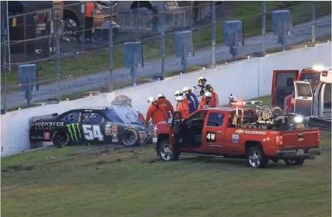  ?? ANDREW WEBER, USA TODAY SPORTS ?? Kyle Busch’s Feb. 21 crash during an Xfinity Series race was the impetus for a safety upgrade at Daytona Internatio­nal Speedway.