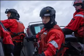  ?? ?? Coast Guard students participat­e in the first day of a month- long Surfman rescue training course at Cape Disappoint­ment, Wash., on Jan. 9.