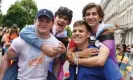  ?? Photograph: Chris J Ratcliffe/Getty ?? The cast of Heartstopp­er (L-R) Kit Connor, Joe Locke, Tobie Donovan and Sebastian Croft attend Pride in London in July.