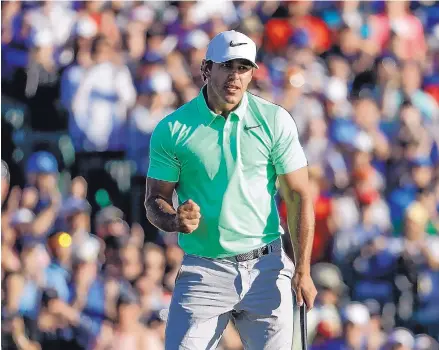  ?? CHRIS CARLSON/ASSOCIATED PRESS ?? Brooks Koepka closed his U.S. Open run with a 5-under 67 to capture his first major championsh­ip. Koepka, 27, is the seventh straight first-time winner of a major following his 16-under, four-shot victory.