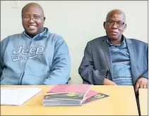  ??  ?? OFFICIALS: Samwu provincial organiser, Abel Finger (left) and the union’s provincial secretary, Benjamin Mdhluli.