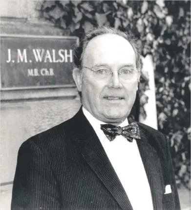  ??  ?? Dr Joseph M Walsh