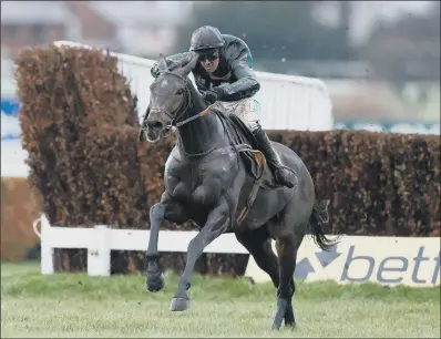  ?? PICTURE: JOHN WALTON/PA WIRE ?? Altior, ridden by Nico De Boinvile, on its way to winning the Betfair Tingle Creek Chase last month.