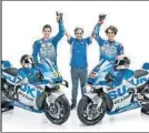  ?? FOTO: SUZUKI ?? Davide Brivio
Con Mir y Rins