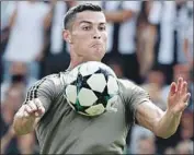  ?? Antonio Calanni Associated Press ?? CRISTIANO RONALDO begins his first season in Italy when Juventus plays at Chievo on Saturday.