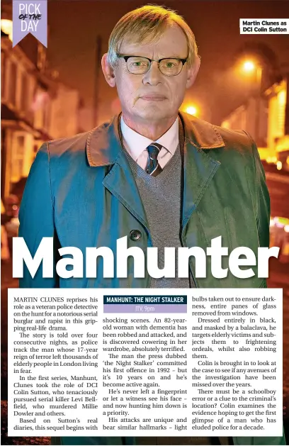  ??  ?? Martin Clunes as DCI Colin Sutton