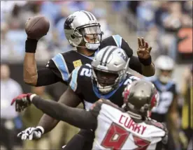  ?? AP file photo ?? Panthers quarterbac­k Cam Newton is in the midst of his finest season since winning league MVP in 2015.