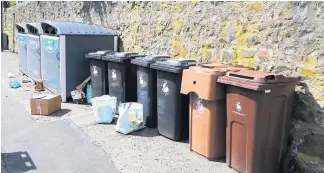  ??  ?? Outcry Move to reduce general bin collection­s from fortnightl­y to four-weekly was unpopular
