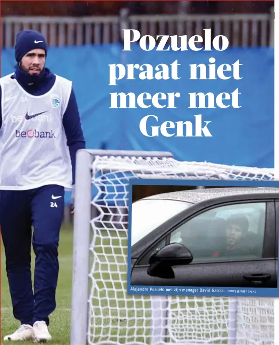  ?? FOTO'S JEFFREY GAENS ?? Alejandro Pozuelo met zijn manager David Garcia.