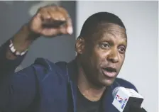  ?? CRAIG ROBERTSON FILES ?? Toronto Raptors President Masai Ujiri has shown he can lend a sense of calm, passion, humanity and dignity to the worst of situations.