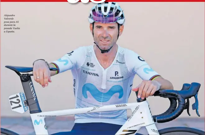  ?? ?? Alejandro Valverde posa para AS durante la pasada Vuelta a España.