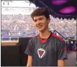  ?? PHOTO FROM B/R GAMING (@BRGAMING ?? Kyle Giersdorf, a student at Pottsgrove High School, racked up the most points and won $3 million as the first Fortnite World Cup solo champion. The competitio­n took place Sunday, July 28, at Arthur Ashe Stadium in New York.