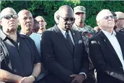  ??  ?? Former Jamaica College student Dr Peter Phillips (left) with Education Minister Ruel Reid (centre) and former Education Minister Ronald Thwaites.