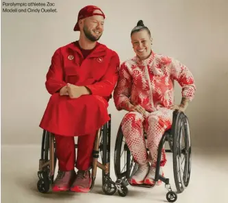 ?? ?? Paralympic athletes Zac Madell and Cindy Ouellet.