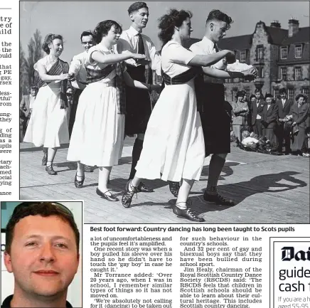  ??  ?? Concerned: Hugh Torrance Best foot forward: Country dancing has long been taught to Scots pupils