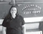  ?? CONTRIBUTE­D PHOTO ?? Dr. Liz Bassett donated CPR supplies to the Dallas Bay Volunteer Fire Department.