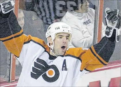  ?? ASSOCIATED PRESS FILE PHOTO ?? John Leclair is best known as a member of the Philadelph­ia Flyers and their Legion of Doom line, but he began his career with the Montreal Canadiens, winning a Stanley Cup with them in 1993. Now, he’s wearing the Habs’ tri-colours again as a member of...