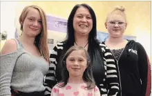  ?? ALISON LANGLEY THE NIAGARA FALLS REVIEW ?? Amanda Dubois, centre, a psychic medium and member of Spiritual Niagara, with her daughter Isley and nieces Lyla and Lilli Cowell.