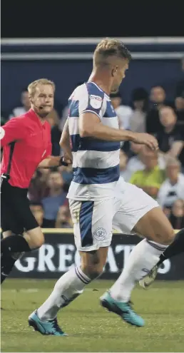  ??  ?? Mark O’Hara strides forward for Posh at QPR.