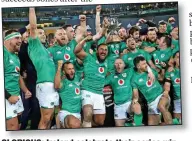  ?? ?? GLORIOUS: Ireland celebrate their series win