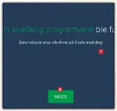  ??  ?? 7 Deretter leter programmet etter egentlige virus. På vår testmaskin ble det ikke funnet noe 7 . Klikk på
NESTE 8 .